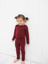 Load image into Gallery viewer, Sammie Ribbed Set - Burgundy
