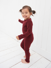 Load image into Gallery viewer, Sammie Ribbed Set - Burgundy
