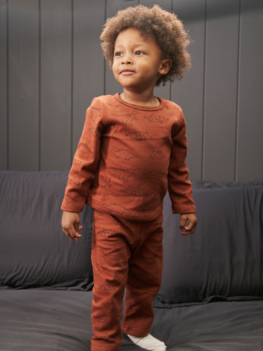 Rex Dinosaur Pyjamas - Copper