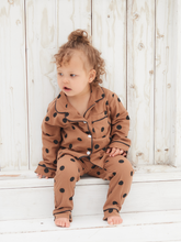Load image into Gallery viewer, Harrie Polka Dot Pyjamas - Tan
